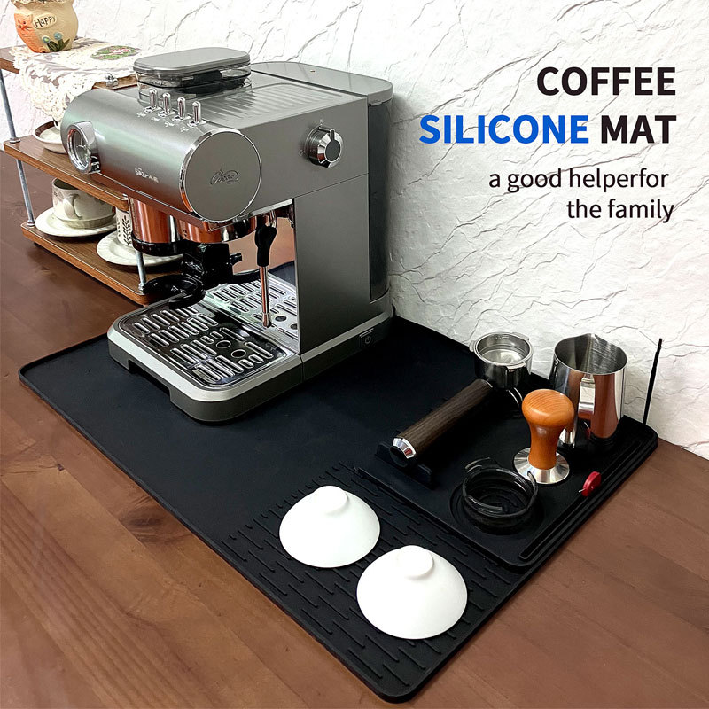Kitchen Gadgets New - Einfache Küchenwerkzeuge: Kaffeemaschinen-Silikonunterlage, Barunterlage, Neue Haushalts-Quadrat-Zwei-in-Eins-Abtropfunterlage,