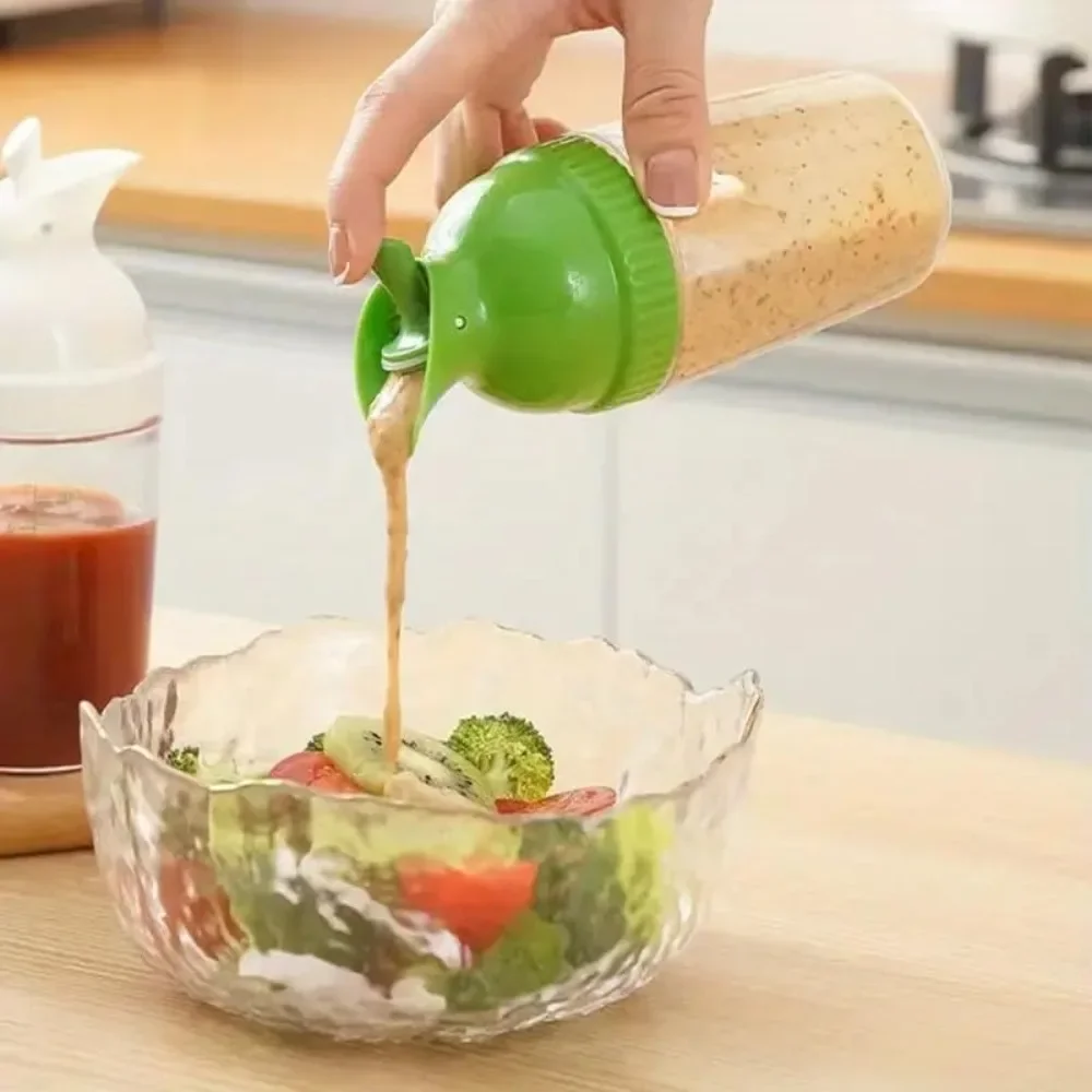Salad Spinner - Neuigkeiten Küchenhelfer, auslaufsicherer Salatdressing-Shaker, 200 ml,