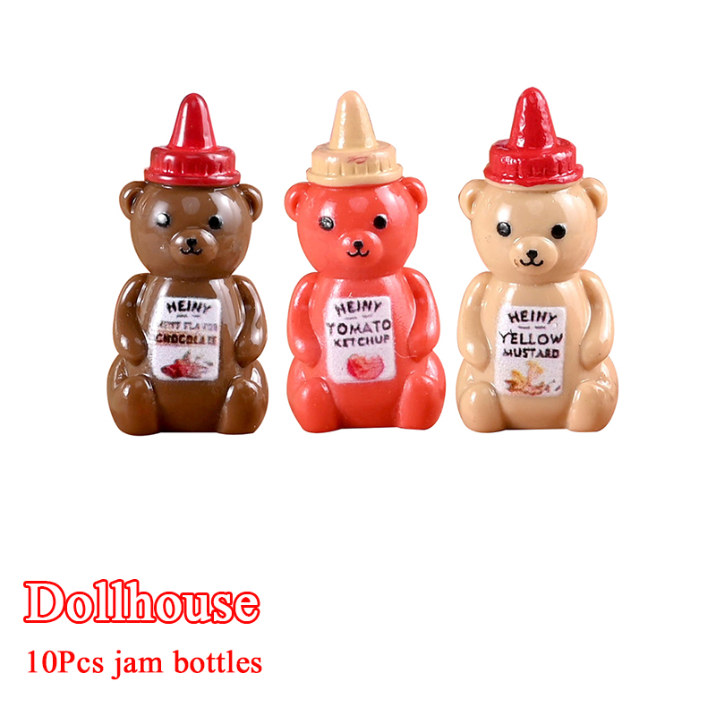 Kitchen Gadgets Plus - 10Pcs 1/12 Puppenhaus Simulierte Kleine Bär