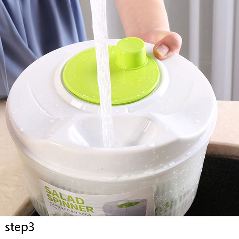 Salad Spinner - Gemüsesalat-Schleuder, Salatblatt-Gemüse-Entwässerungsgerät, Wasch- und Aufbewahrungsbehälter, Sieb