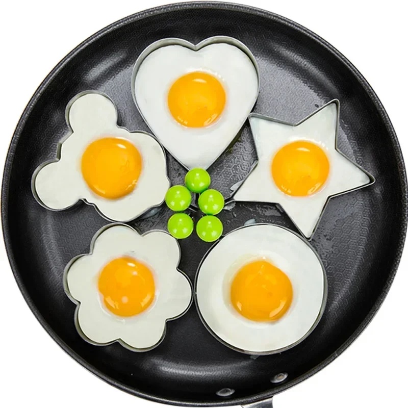 Kitchen Gadget Amazon - 1-4 Stück Edelstahl Eierform Herzförmiger Pfannkuchenformer