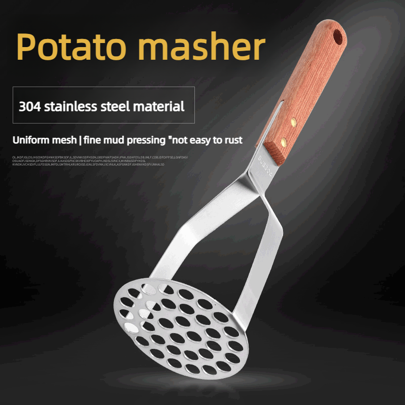 Kitchen Gadget Amazon - Edelstahl-Kartoffelstampfer, -Zerkleinerer, Knoblauch-, Frucht-, Melonen- und