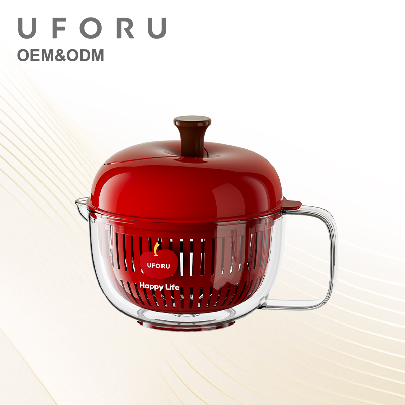 Salad Spinner - UFORU Apfelförmiger Salatschleuder, Manueller Obst- und