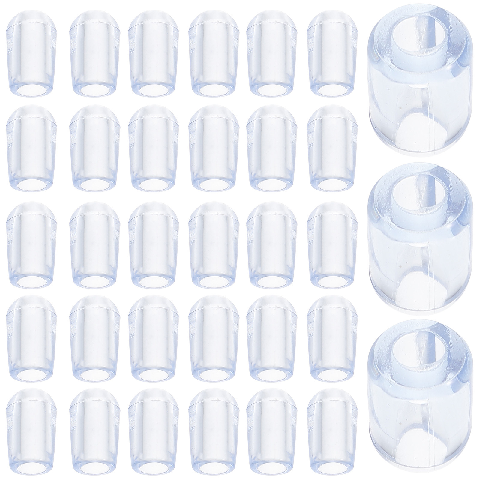 Kitchen Gadgets Plus - 80 Stück Spülbecken-Gitterfüße aus Kunststoff, transparent,