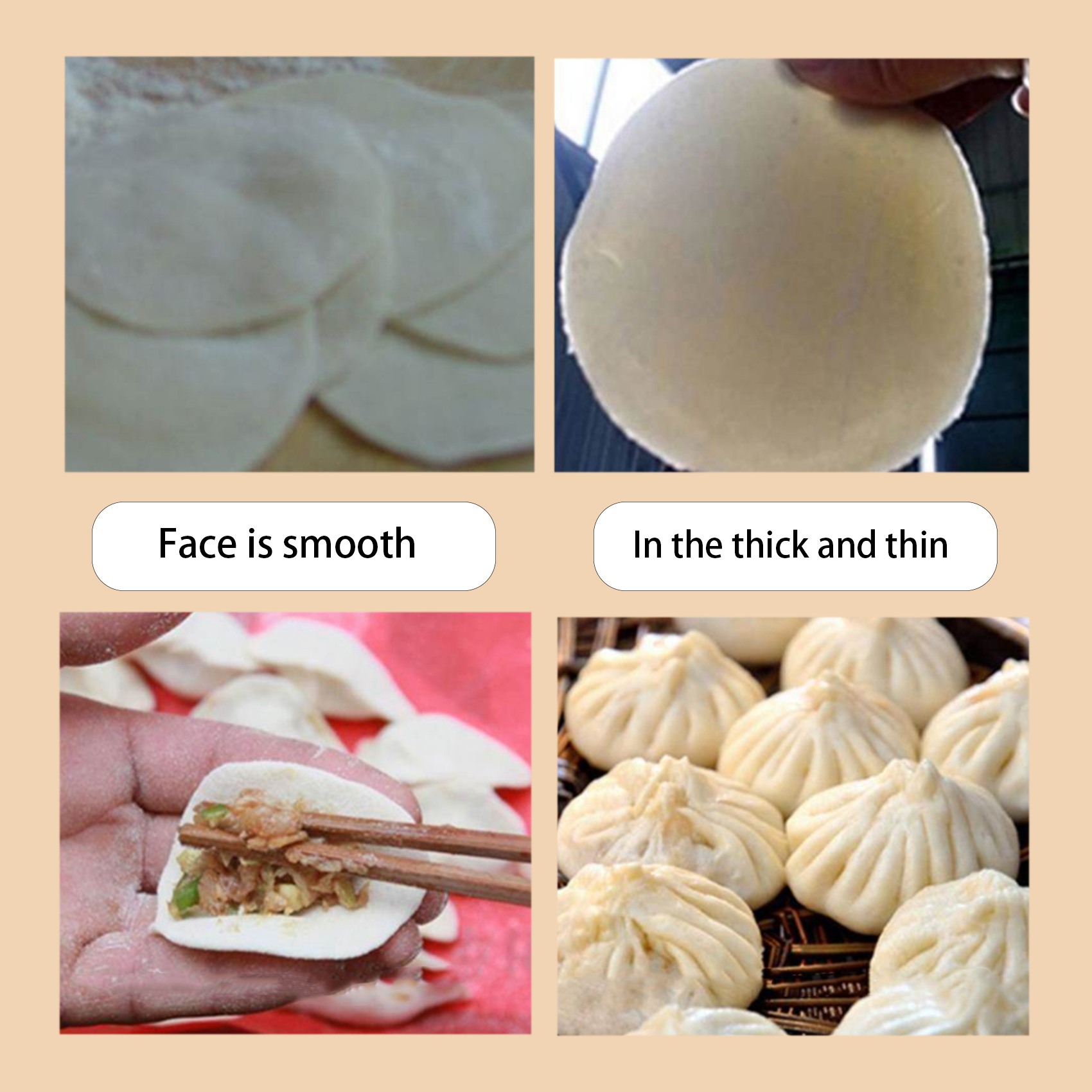 Kitchen Gadgets Roti Maker - Wilwill Holz-Tortillapresse Teigpresser für Dumplings, Chapati,