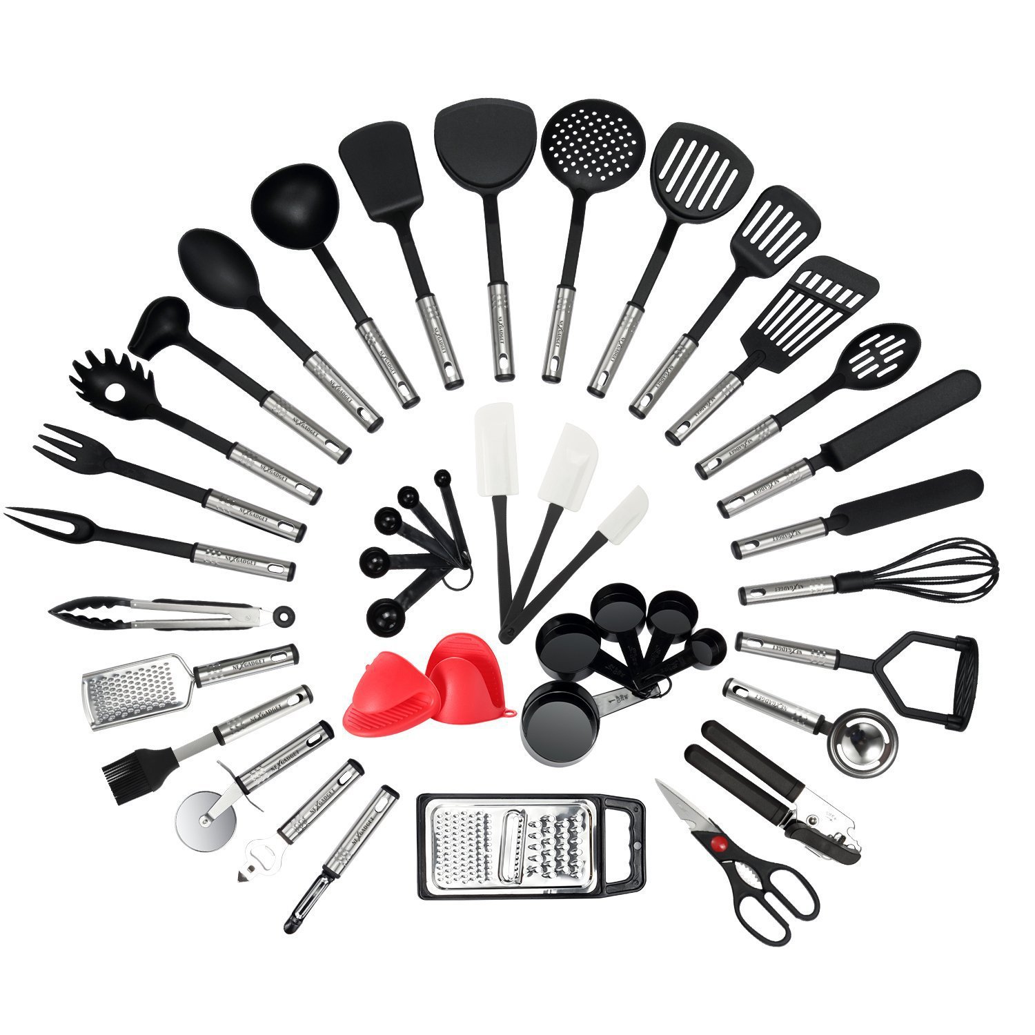Kitchen Gadgets And Accessories - Bestseller 42-teiliges Antihaft-Hitzebeständiges Nylon-Edelstahl Küchenzubehör/Gadgets/Accessoires/Kochutensilien/Küchenwerkzeug-Set