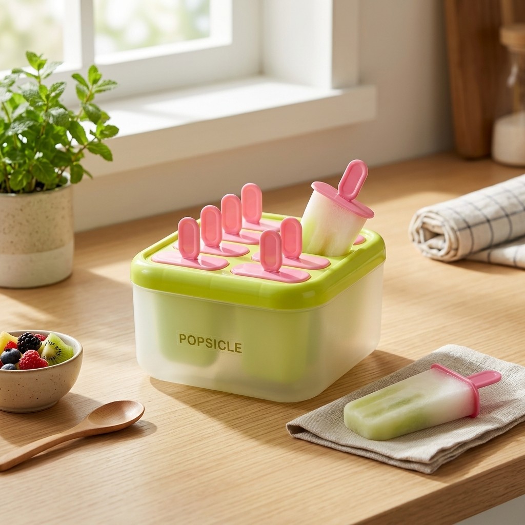 Kitchen Gadgets For Kids - 8er-Set Eisformen aus Kunststoff, wiederverwendbar, mit