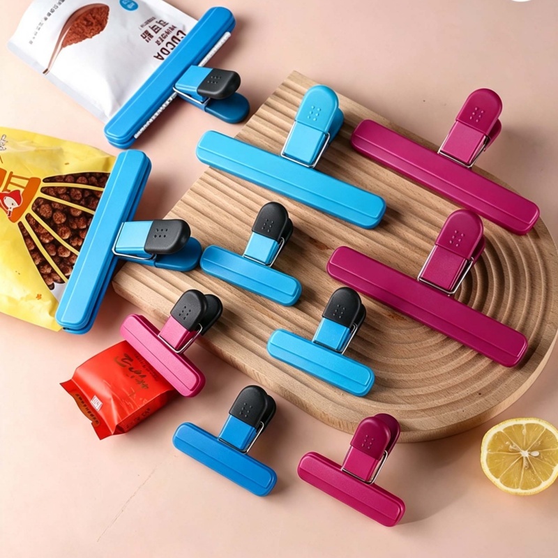 Kitchen Gadgets Oxo - 4 Stück tragbare Plastiktüten-Verschlussklammern, Verschlussklammern für