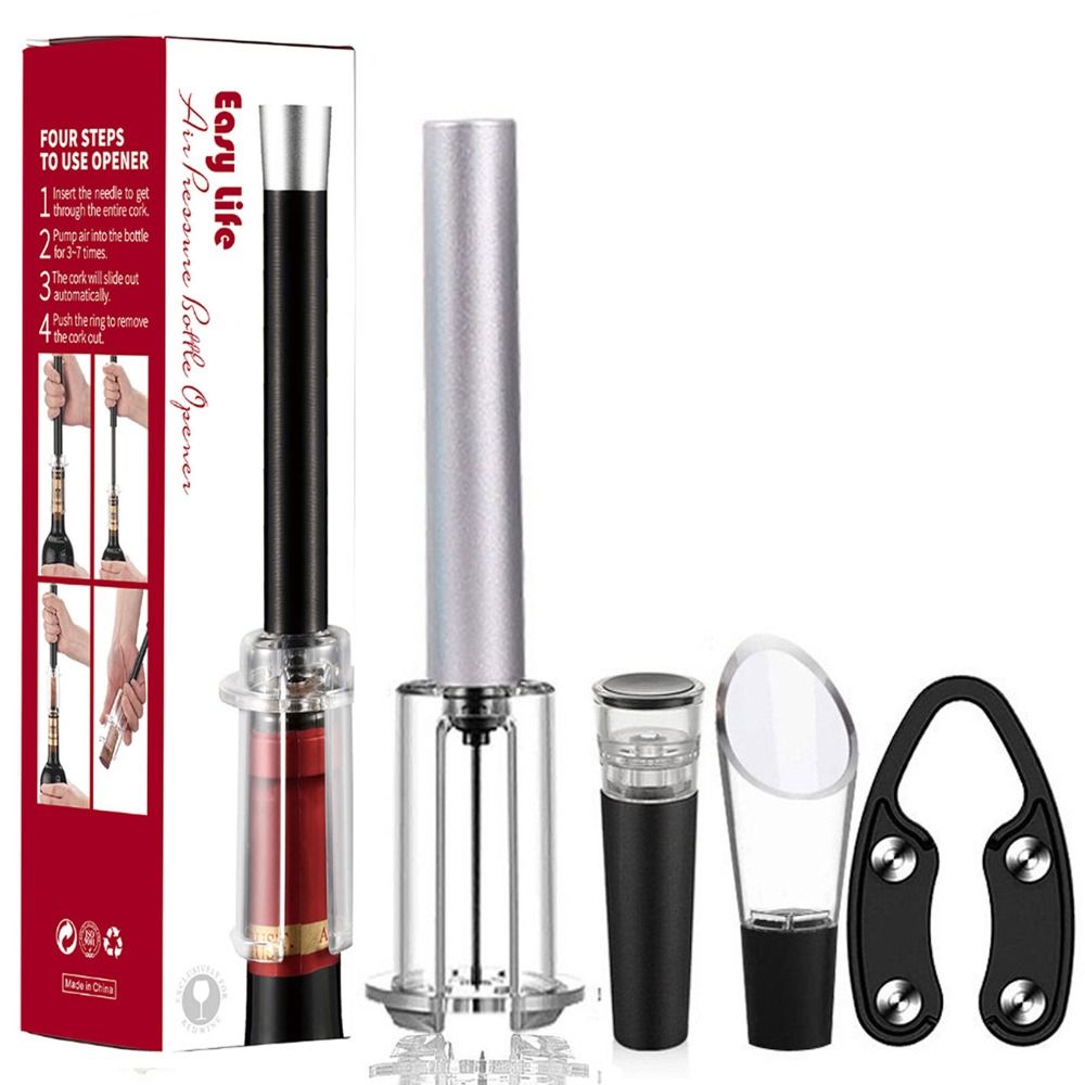 Kitchen Gadgets And Accessories - Bar-Zubehör Weinflaschenöffner-Set Aluminiumlegierung ABS Luftpumpen-Korkenentferner Küchen-Gadgets