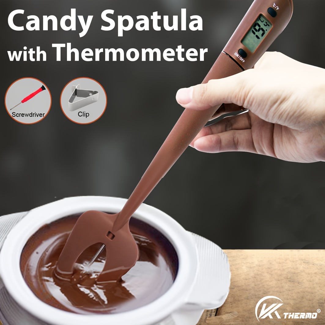 Kitchen Gadgets Under 100 - Digitaler Süßigkeiten-Spatel mit Thermometer für Konfekt/Zucker/Bonbons,