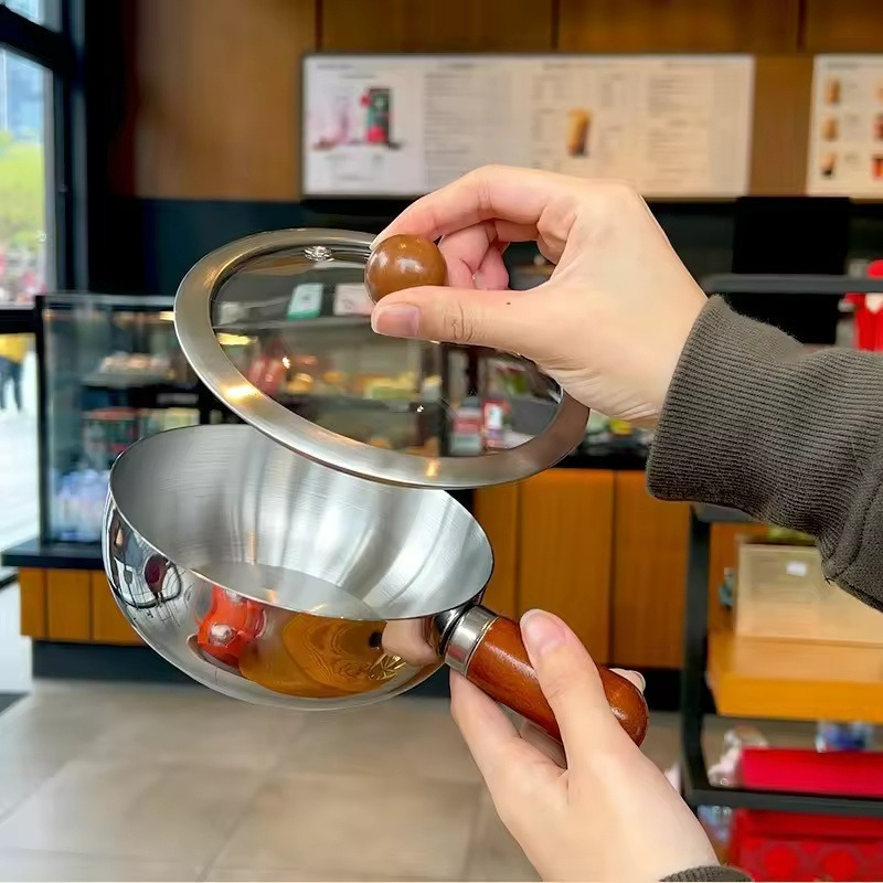 Edelstahl-Topf mit Walnussholz – Kitchen Gadgets And Accessories Bewertung und Preis